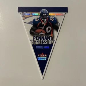 2001 Fleer Genuine Football Pennant Aggression Terrell Davis Insert Card #5 PA - Picture 1 of 2
