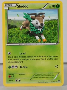 Skiddo - POKEMON - XY Base 18/146 - Non Holo - quasi nuovo -A - Foto 1 di 5