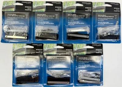 Lote de 7 fechaduras de janela deslizante Prime-Line F 2512 preto fundido - Imagem 1 de 4