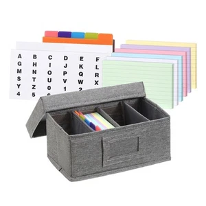 Index 3x5 - Index Card Box With Dividers, Index Card Organizer Case, Foldable... - Picture 1 of 7