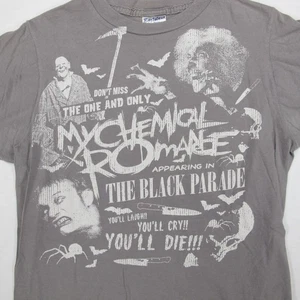 Camisa My Chemical Romance Para Hombres Pequeña Gris Negra Desfile Y2K Emo Punk Rock - Imagen 1 de 10
