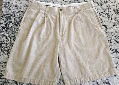 Men’s Izod Washable Linen Shorts Size 38 Pleat Front - Image 1 of 4