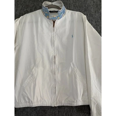 Chaqueta de bombardero Polo Ralph Lauren Harrington de colección cuello a cuadros algodón para hombre M Foto 1 de 4