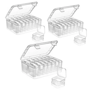 Small Bead Organizers, 45 Pieces Plastic Storage Cases Mini Clear Clear - 3P - Picture 1 of 7