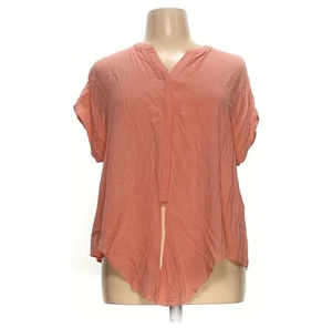 Chicos Coral Blouse Butterfly Sleeve Relaxed Fit Coastal Casual Womens size 3 - Picture 1 of 2