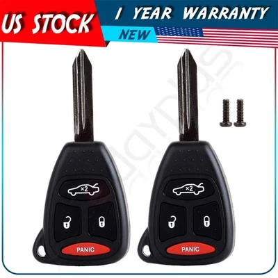 2 Llavero de coche remoto para Chrysler 300 Jeep Grand Cherokee 2005-2007 4 botones Foto 1 de 4