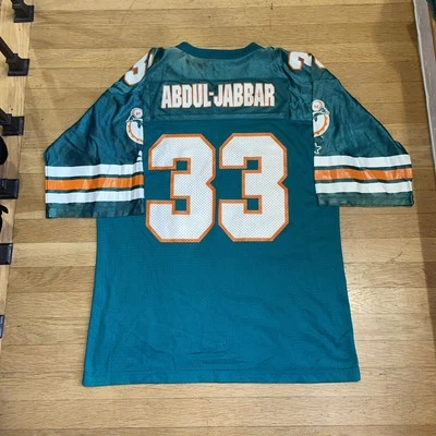 Camiseta deportiva vintage Karim Abdul-Jabbar Miami Dolphins talla 48 L #33 Foto 1 de 4