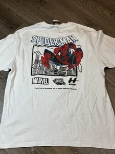 HUF x Marvel Spider-Man Double Sided T-Shirt Mens Size XL Marvel White - Picture 1 of 7