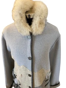 Women’s Giesswein Woolsiegal Hooded Jacket Austria size 44 Embroidered sweater - Picture 1 of 12