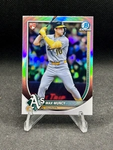 2025 Bowman CHROME Max Muncy RC RED ROOKIE REDEMPTION Athletics #90 - Picture 1 of 2