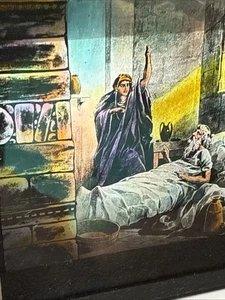 Antique 1920 Stereopticon Slide #1360 Job’s Wife Advising Job Magic Lantern - Picture 1 of 7