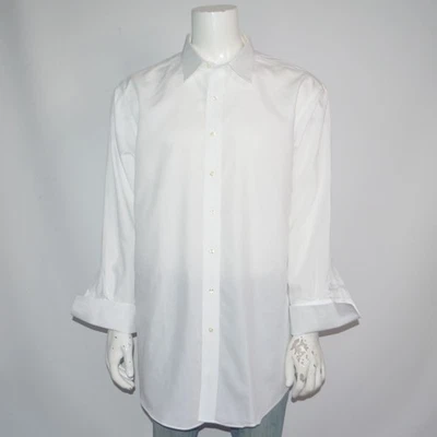 BROOKS BROTHERS Madison Non Iron White French Cuff Cotton Dress Shirt 18.5 - 34 - Image 1 of 3