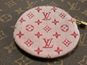 Louis Vuitton Mini Lin Coin Purse Ronde Pouch Porte Monnaie Monogram 2002 Cerise - Picture 1 of 9