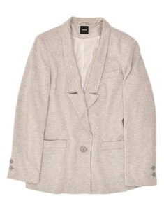 Giacca blazer OASIS donna 1 bottone UK 16 grande grigio poliestere AR08 - Foto 1 di 3