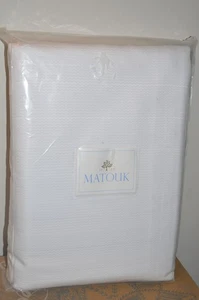 Matouk Italy NWT 1pc King Coverlet Augusta King White 100% Cotton - Picture 1 of 3