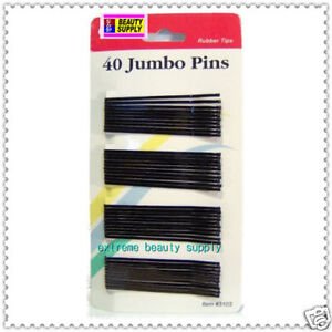 rubber tips 2 3/4  inch long Big bobby pins bob pin Secure girl clip color Black