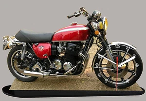 MODEL CARS, MOTO, BIKE, HONDA 750 FOUR-02 with Clock,11,8x 7,8 inches, - Picture 1 of 1