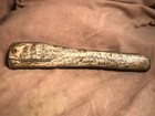 Fine scrimshaw resin faux of 18th C. whale hunting scene resin whale bone 16" 