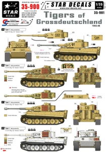 Star Decals 1/35 Tigers of Grossdeutschland 1943-45 decals 35900 x - Picture 1 of 2