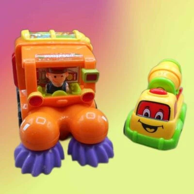 CifToys Push & Go Friction Power Street Sweeper & Small Cement Mixer Lot - Image 1 of 4