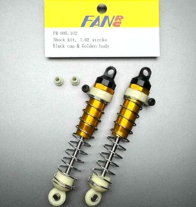 FR-005.102 FanRC Kit Amortiguador, 1.02 Tiempos, Cuerpo Dorado y Tapa Negra Se Adapta a RC10 - Imagen 1 de 1