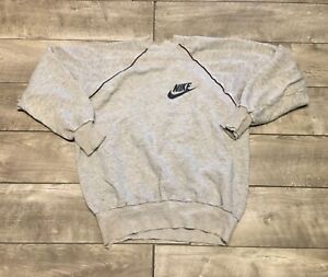 Nike Blue Tag Check Swoosh Men’s Pullover Sweatshirt Jumper Size Medium Vintage