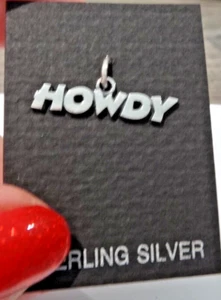 6x24mm Sterling Silver says HOWDY Aggie Texas A&M University ATM Charm - Picture 1 of 4