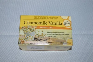 BIGELOW ~ CHAMOMILE VANILLA AND HONEY ~ HERBAL TEA ~ CAFFEINE FREE ~ 20 TEA BAGS - Picture 1 of 7