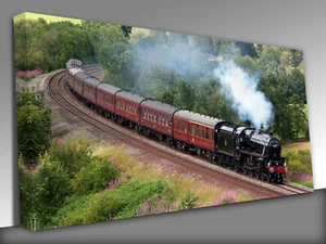 Armathwaite Steam Locomotive Train Panoramic Canvas Wall Art Picture Print - Picture 1 of 15