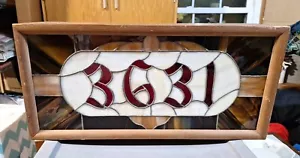Vintage Buntglas Mosaik Adressbox Rahmen 3631 - Bild 1 von 15