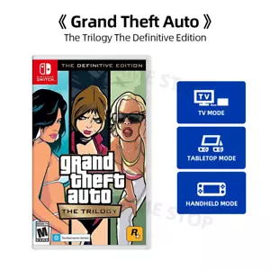 GRAND THEFT AUTO THE TRILOGY THE DEFINITIVE EDITION NINTENDO SWITCH NEUF 3 JEUX - Foto 1 di 10
