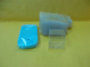 47 Clear Plastic PVC Wedding Party Favors Gift Transparent Boxes + Blue Ribbon - Picture 1 of 3