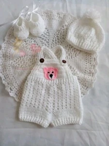 New born Infant Fashionable Romper Outfit Jumpsuit For Baby Boy White Color Hat - Picture 1 of 3