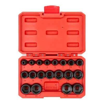 TEKTON 3/8 Inch Drive 6-Point Impact Socket Set, 19-Piece (6-24 mm) - Case | ... - Image 1 of 4