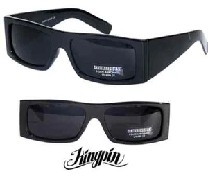Cat 4 Super Dark LOCS Black Flat Top Kingpin Sunglass (Comes With Case) - Picture 1 of 3