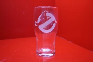 Laser Engraved Pint Glass Ghostbusters Ghostbuster Logo - Picture 1 of 4