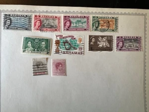 Francobolli Bahamas: 10 francobolli alcuni MH e la maggior parte usati - Foto 1 di 1