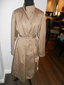 Cyclone Women's Size 10 Tan Full Length Lined Trench Coat Rain& Shine Ladies  - Picture 1 of 7