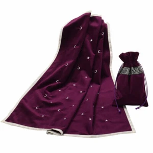 Divination Cards Wicca Cloth Altar Tarot Tablecloth 28.7" Square Embroidered - Picture 1 of 14
