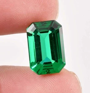 Piedra preciosa suelta natural impecable 14 x 12 verde esmeralda de Zambia (certificada GIT)) - Imagen 1 de 7