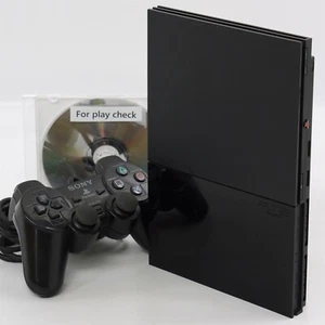 PS2 Slim Console Black SCPH-90000 CB NTSC-J Tested System Playstation2 853 - Picture 1 of 11