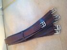 Havana Leather 3 Buckle Girth - Excellent Condition - Anti Gall Girth