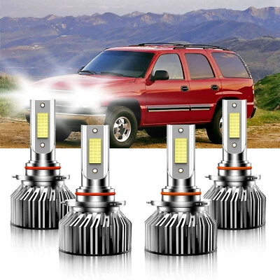 For Chevrolet Sonora 2005-2006 4Pcs 9005 9006 LED Headlight Bulbs High Low Beam - Изображение 1 из 4