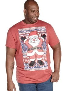 D555 Tall Mens Red Christmas T-Shirt (T16942R) - Picture 1 of 1