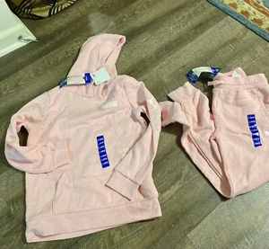 PUMA Girls Hoodie Sweatsuit Set Size L (14-16) - Picture 1 of 9