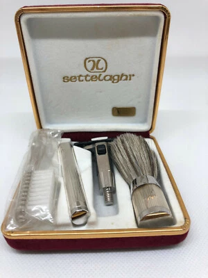 Kit da viaggio in argento - marca Settelaghi - mai utilizzato (nuovo) - Immagine 1 di 3