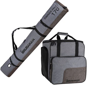 BRUBAKER Ski Bag Combo - Boot Bag and Ski Bag - Gray/Black - Picture 1 of 7