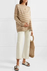 Hatch Maternity THE CLEMENTINE Damenpullover beige 100 % Merinowolle 278 $ NEU - Bild 1 von 7