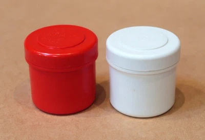 BAKELITE FILM CANNISTERS SCREW LID MINI STORAGE CONTAINERS - Image 1 of 4