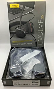Jabra GN HSC016 Evolve 20 Version D Corded USB Headset Black NIP - Picture 1 of 7